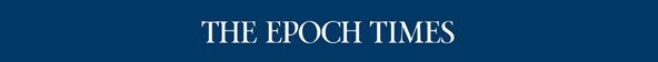 The Epoch Times logo on blue background